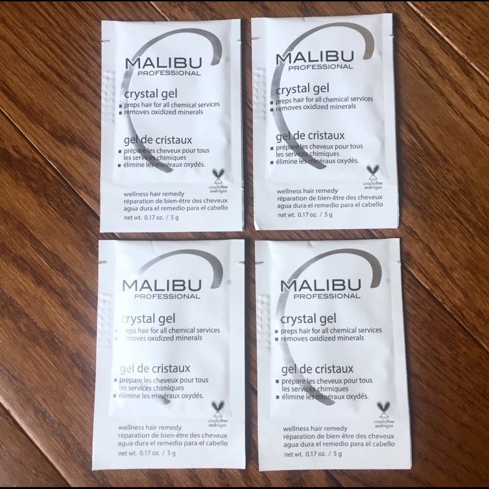 4 Malibu Crystal Gel packets removes orange rust stains New